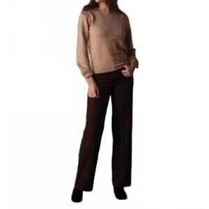 NEW THE NORMAL BRAND olivia pointelle sweater in oatmeal